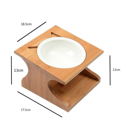Pet Solid Wood Dining Table Pet Food Bowl Pet Supplies, Pet Solid Wood Bowl