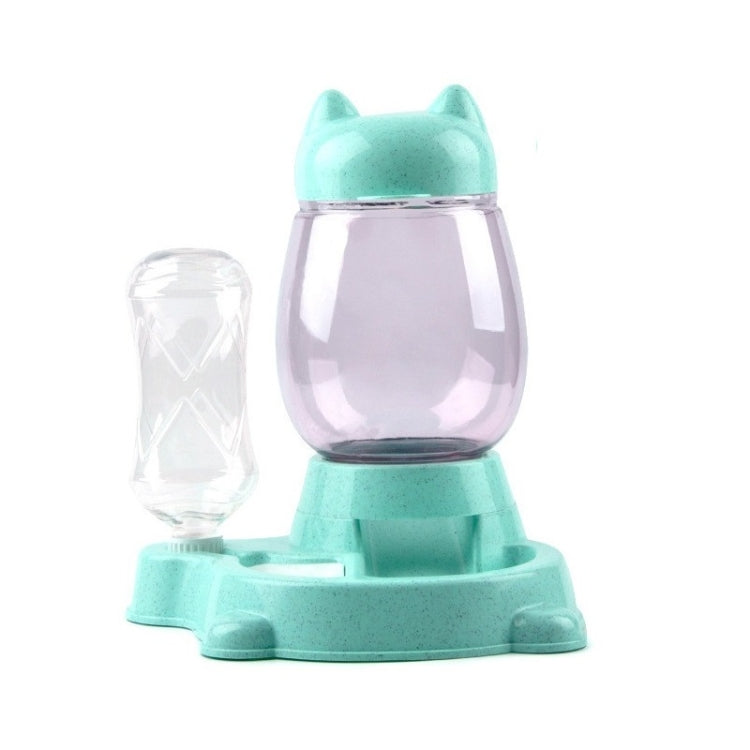 Pet Bottled Grain Storage Bucket Automatic Drinking Water Feeder, Mint Green, Cherry Blossom Pink, Marble Grey