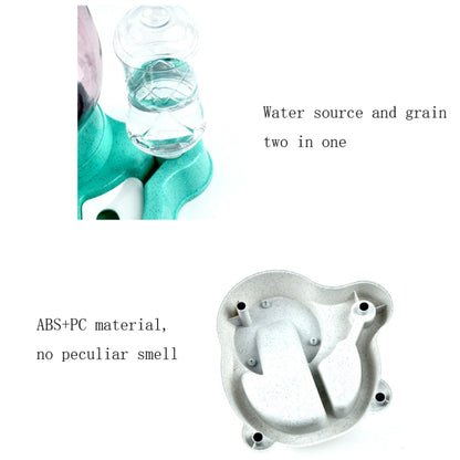 Pet Bottled Grain Storage Bucket Automatic Drinking Water Feeder, Mint Green, Cherry Blossom Pink, Marble Grey
