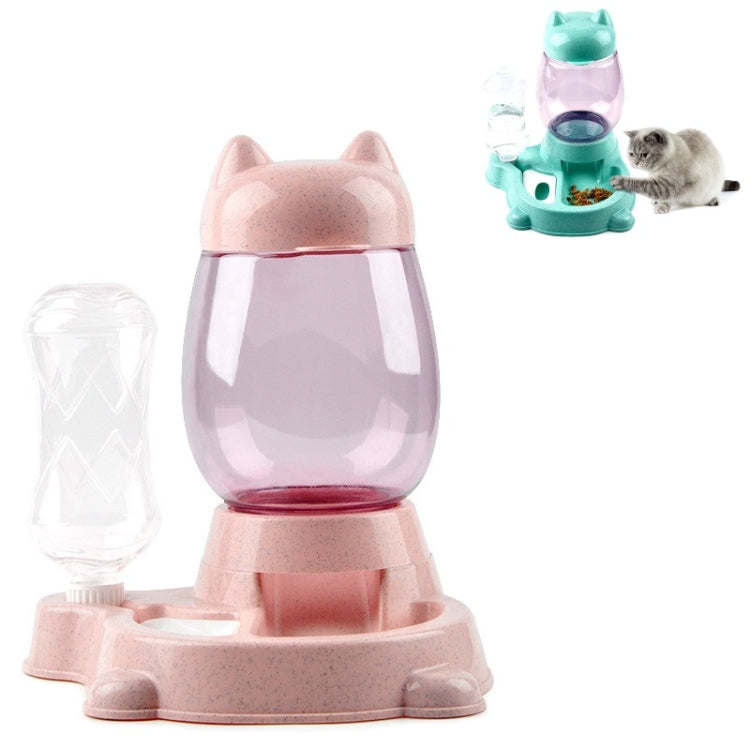 Pet Bottled Grain Storage Bucket Automatic Drinking Water Feeder, Mint Green, Cherry Blossom Pink, Marble Grey