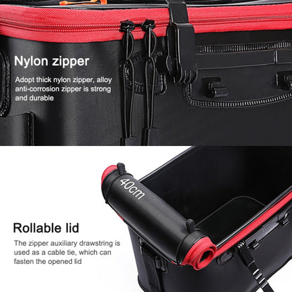 Thickened Multifunctional Folding Live Fish Box Fishing Bucket, 40 cm (with Handle and Side Pocket), 45 cm (with Handle and Side Pocket), 50 cm (with Handle and Side Pocket)
