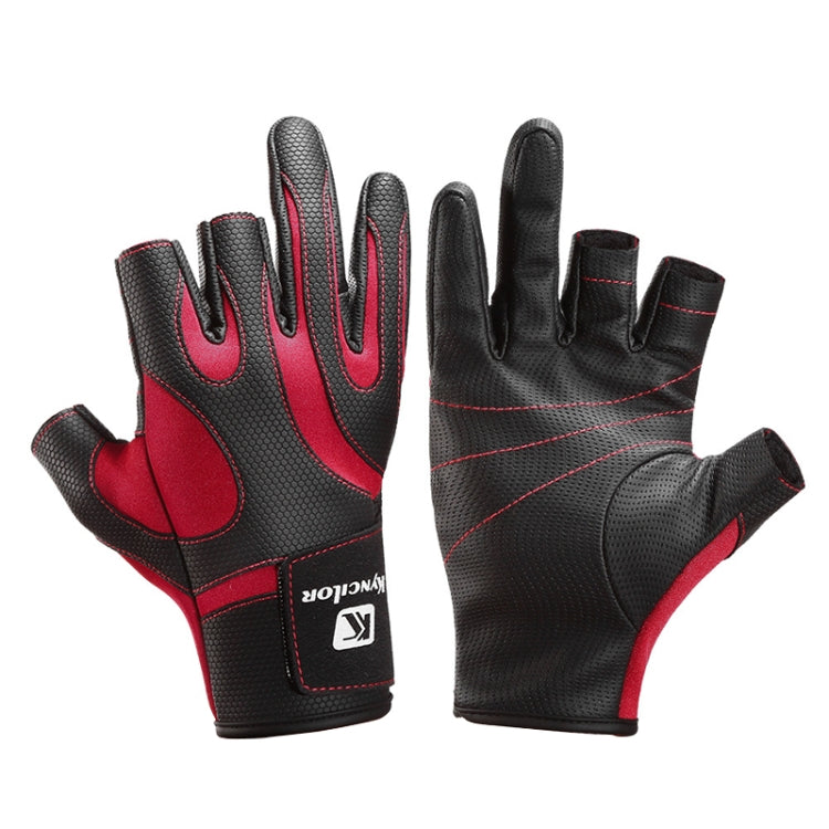 Kyncilor A0062 Outdoor Camping Three-finger Gloves Antiskid Sports Fishing Gloves, M, XL