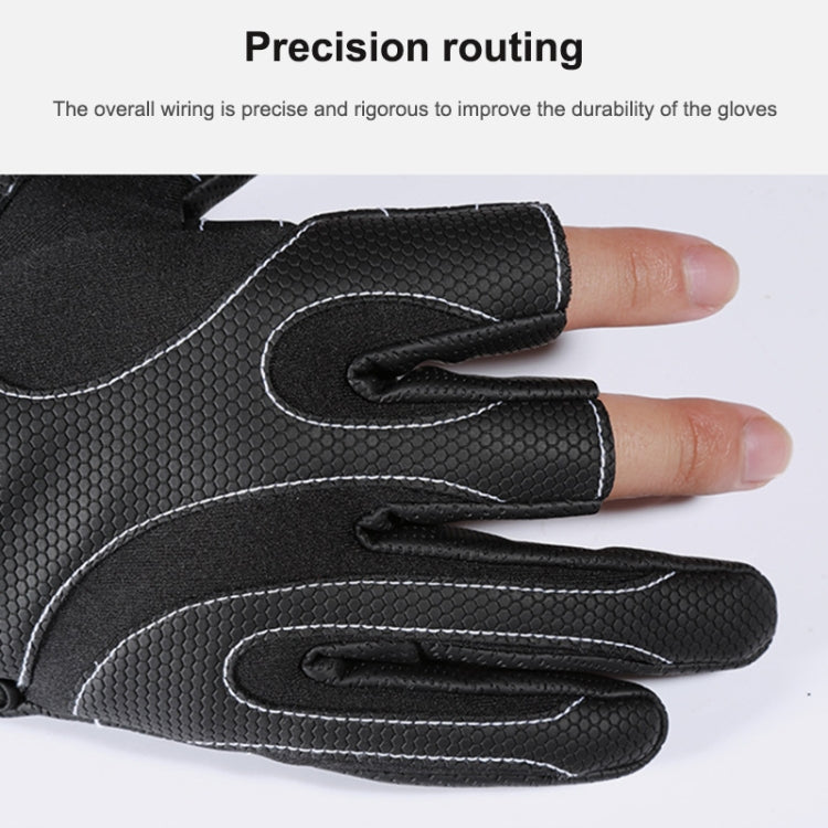 Kyncilor A0062 Outdoor Camping Three-finger Gloves Antiskid Sports Fishing Gloves, M, XL