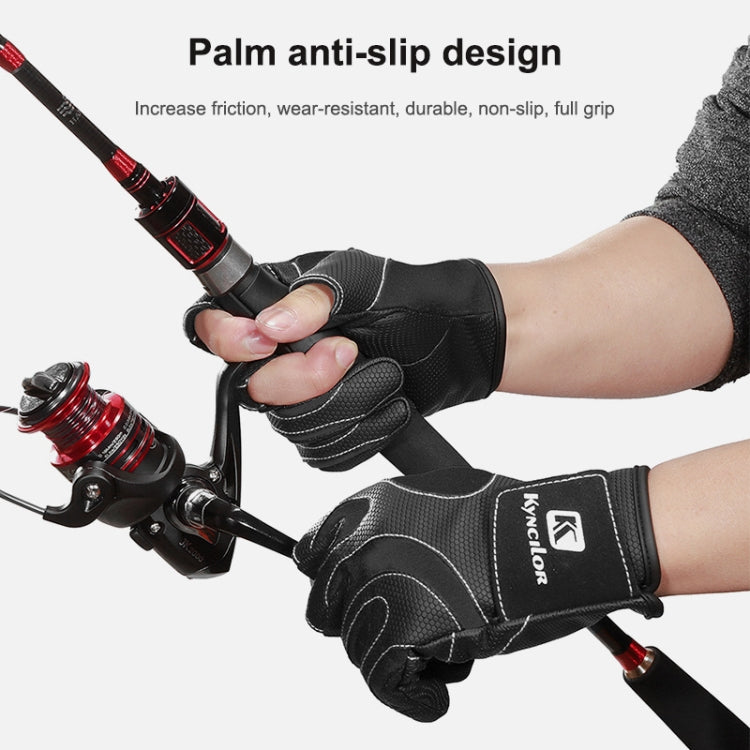 Kyncilor A0062 Outdoor Camping Three-finger Gloves Antiskid Sports Fishing Gloves, M, XL