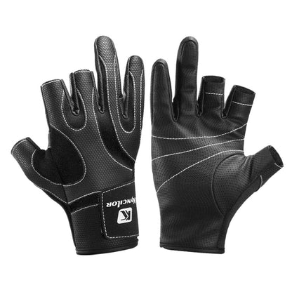 Kyncilor A0062 Outdoor Camping Three-finger Gloves Antiskid Sports Fishing Gloves, M, XL