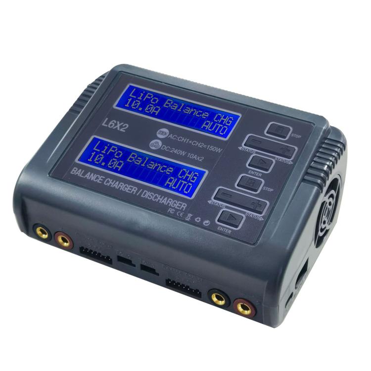 HTRC C240 Balanced Lithium Battery Charger Remote Control Airplane Toy Charger, EU Plug