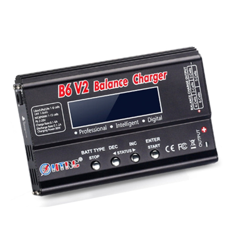 HTRC B6 V2 Balance Charger Intelligent Model Airplane Lithium Battery Charger,, EU Plug, US Plug