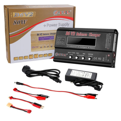 HTRC B6 V2 Balance Charger Intelligent Model Airplane Lithium Battery Charger,, EU Plug, US Plug
