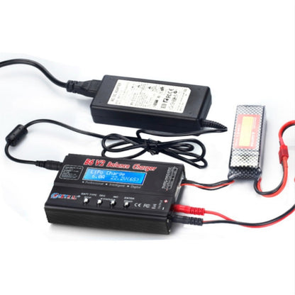 HTRC B6 V2 Balance Charger Intelligent Model Airplane Lithium Battery Charger,, EU Plug, US Plug