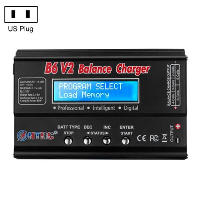 HTRC B6 V2 Balance Charger Intelligent Model Airplane Lithium Battery Charger,, EU Plug, US Plug