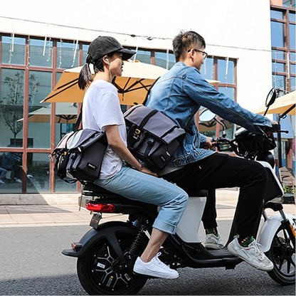 Rhinowalk Riding Messenger Bag Shoulder Diagonal Bag Bicycle Rear Shelf Pannier Bag, X2002 Black White Gray, X2002 Full-gray, X2002 Pink White Gray