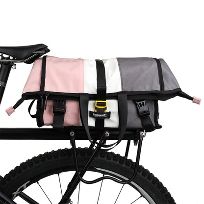 Rhinowalk Riding Messenger Bag Shoulder Diagonal Bag Bicycle Rear Shelf Pannier Bag, X2002 Black White Gray, X2002 Full-gray, X2002 Pink White Gray