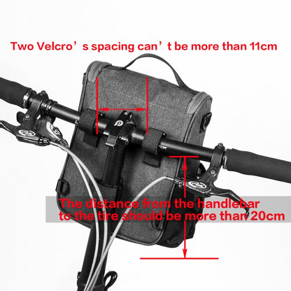 Rhinowalk Bicycle Front Bag Large Capacity Multi-function Handle Bag Folding Bike Electric Bicycle Bag, Dark Gray, Light Rose Red, Full Black