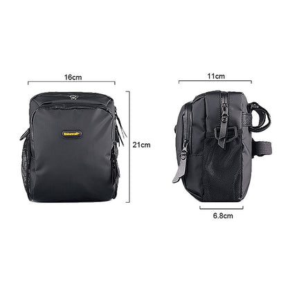 Rhinowalk Bicycle Front Bag Waterproof Handlebar Bag Folding Bike Front Bag Large Capacity Riding Bag, Matt Black, Carbon Fiber Pattern