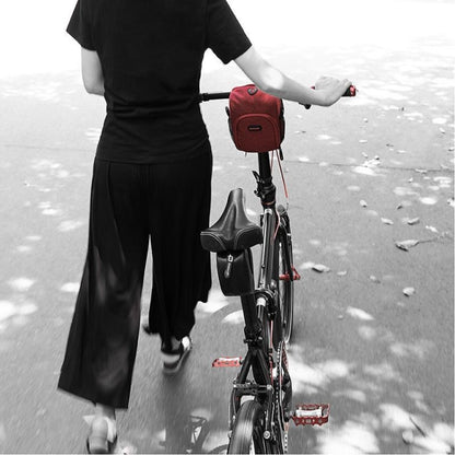 Rhinowalk TF910 Bicycle Front Handlebar Bag Multifunctional Waterproof Phone Bag Riding Bag, Black, Red, Khaki