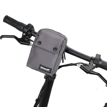 Rhinowalk Bicycle Handlebar Bag Multifunctional Storage Bag Waterproof Clutch, Gray, Black