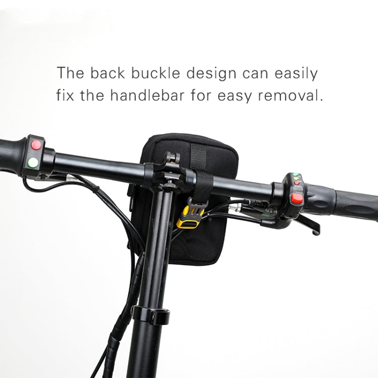 Rhinowalk Bicycle Handlebar Bag Multifunctional Storage Bag Waterproof Clutch, Gray, Black