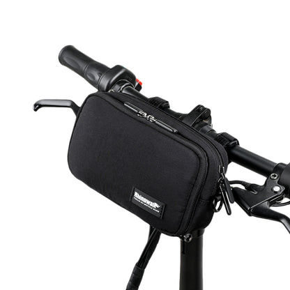 Rhinowalk X2011 Bike Front Bag Bicycle Storage Handlebar Bag Travel Commuting Hanging Bag, Black, Grey