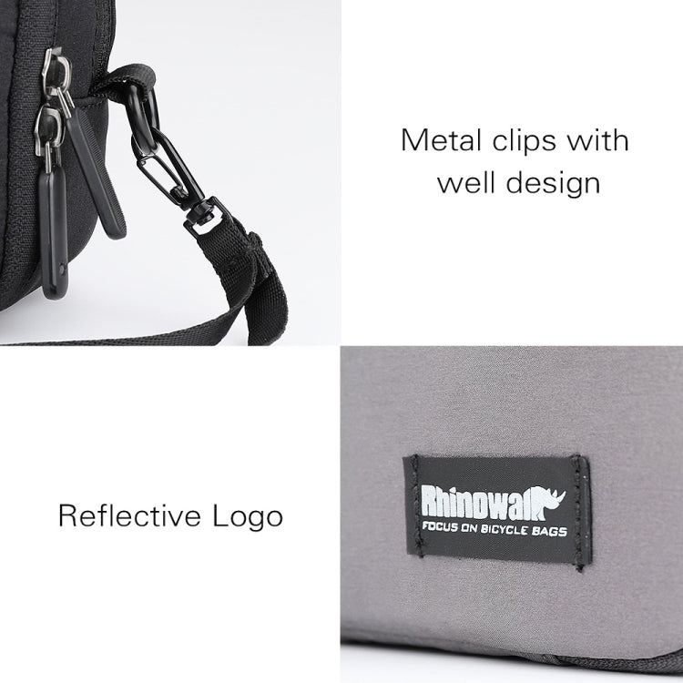 Rhinowalk X2011 Bike Front Bag Bicycle Storage Handlebar Bag Travel Commuting Hanging Bag, Black, Grey