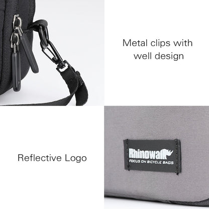 Rhinowalk X2011 Bike Front Bag Bicycle Storage Handlebar Bag Travel Commuting Hanging Bag, Black, Grey