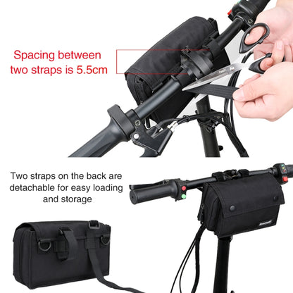 Rhinowalk X2012 Riding Multifunctional Vehicle Front Bag Bike Handlebar Bag Hand Storage Bag, Gray, Black