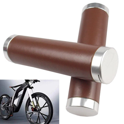 Retro Bicycle Leather Grip Cover Mountain Bike Comfortable Cowhide Grip Cover, HG005 Ordinary, HG005B Exquisite, HG006 Comfortable