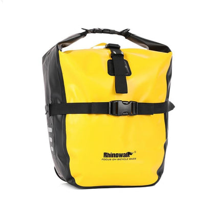 Rhinowalk Bicycle Fully Waterproof Shelf Backpack Medium and Long-distance Cycling Equipment Bag, Yellow, Black