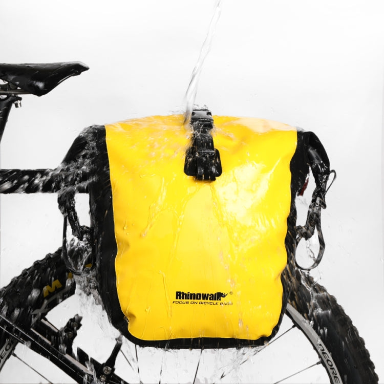 Rhinowalk Bicycle Fully Waterproof Shelf Backpack Medium and Long-distance Cycling Equipment Bag, Yellow, Black