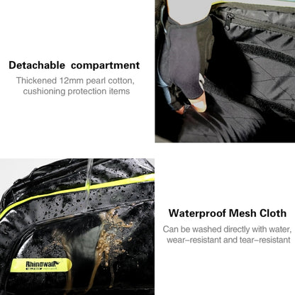 Rhinowalk Bike Rear Carrying Bag Mountain Bike Medium and Long-distance Riding Waterproof Bike Bag, Full Black, Black Green