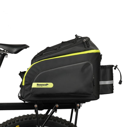 Rhinowalk Bike Rear Carrying Bag Mountain Bike Medium and Long-distance Riding Waterproof Bike Bag, Full Black, Black Green