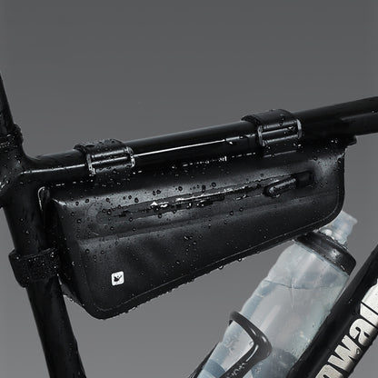 Rhinowalk Bicycle Front Beam Triangle Bag TPU Waterproof Mountain Road Bike Long-distance Riding Saddle Bag, Rhinowalk 2.2L Bicycle Front Beam Bag