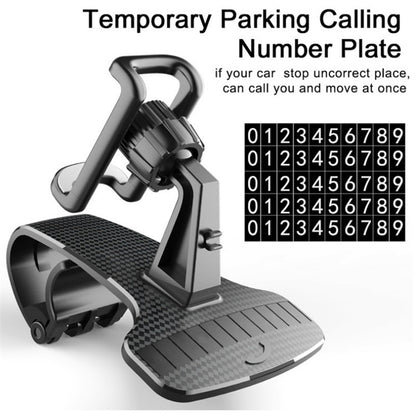 Car Mobile Phone Holder Buckle Instrument Trolley Inner Clip Mobile Phone Navigation Bracket With Number Plate, Navigation Bracket With Number Plate