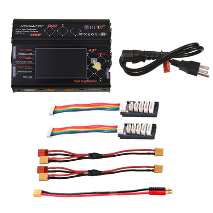 HTRC HT206AC/DC DUO 400W Large Color Screen Touch Dual-way Smart Balance Charger,, US Plug