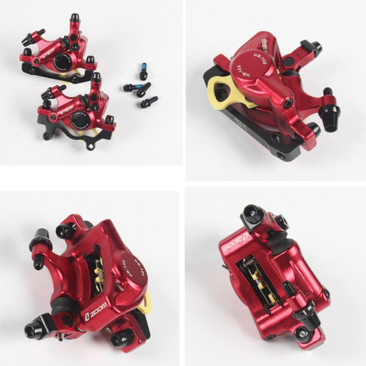 ZOOM HB100 Mountain Bike Hydraulic Brake Caliper Folding Bike Cable Pull Hydraulic Disc Brake Caliper, Front, Rear, Front and Rear