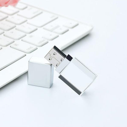 2 PCS Crystal Flash Light Emitting USB 2.0 Flash Drive Car Music USB Flash Drive, 8G (200 Music + 80 MV), 16G (1000 Music + 110 MV), 32G (1000 Music + 300 MV)
