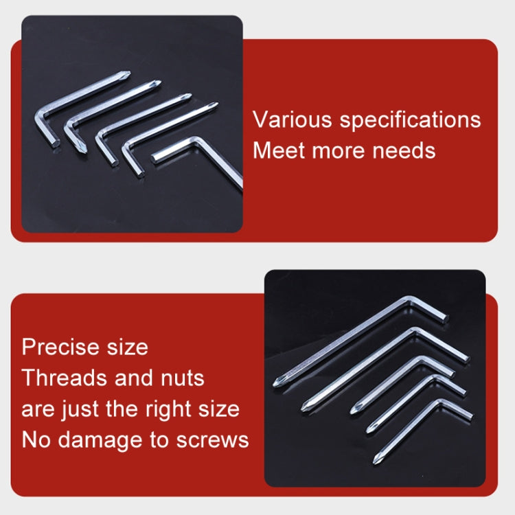10pcs Screwdriver Hexagonal Wrench Scooter Repair Tools Cross Bit, Specification:4mm, Material:45 Steel, 4mm 45 Steel, 5mm 45 Steel, 6mm 45 Steel, 4mm A3 Steel, 5mm A3 Steel, 6mm A3 Steel