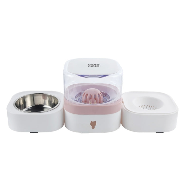 Pet Transparent Removable Washable Automatic Drinking Fountain with Stainless Steel Food Box, Single Bowl (Pink), Single Bowl (Green), Single Bowl (Blue), Single Bowl (Gray), Double Bowls (Pink), Double Bowls (Green), Double Bowls (Blue)...