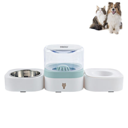 Pet Transparent Removable Washable Automatic Drinking Fountain with Stainless Steel Food Box, Single Bowl (Pink), Single Bowl (Green), Single Bowl (Blue), Single Bowl (Gray), Double Bowls (Pink), Double Bowls (Green), Double Bowls (Blue)...