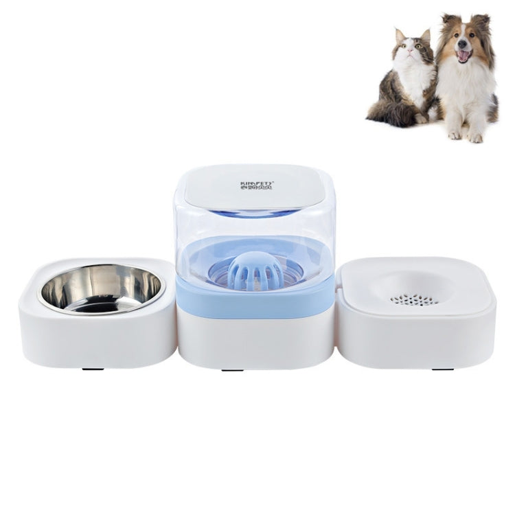 Pet Transparent Removable Washable Automatic Drinking Fountain with Stainless Steel Food Box, Single Bowl (Pink), Single Bowl (Green), Single Bowl (Blue), Single Bowl (Gray), Double Bowls (Pink), Double Bowls (Green), Double Bowls (Blue)...