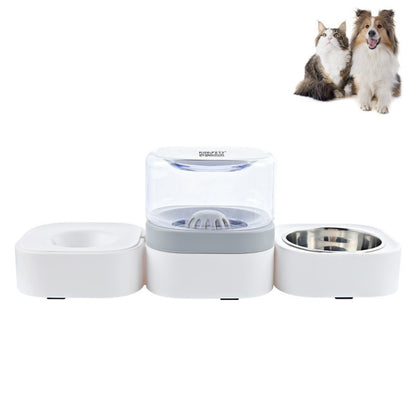 Pet Transparent Removable Washable Automatic Drinking Fountain with Stainless Steel Food Box, Single Bowl (Pink), Single Bowl (Green), Single Bowl (Blue), Single Bowl (Gray), Double Bowls (Pink), Double Bowls (Green), Double Bowls (Blue)...
