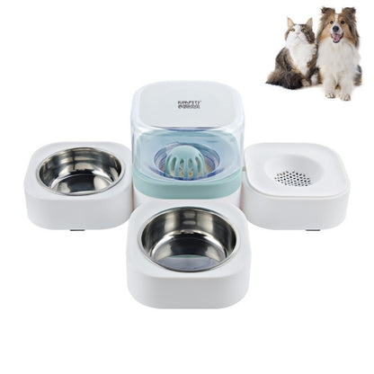 Pet Transparent Removable Washable Automatic Drinking Fountain with Stainless Steel Food Box, Single Bowl (Pink), Single Bowl (Green), Single Bowl (Blue), Single Bowl (Gray), Double Bowls (Pink), Double Bowls (Green), Double Bowls (Blue)...