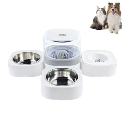 Pet Transparent Removable Washable Automatic Drinking Fountain with Stainless Steel Food Box, Single Bowl (Pink), Single Bowl (Green), Single Bowl (Blue), Single Bowl (Gray), Double Bowls (Pink), Double Bowls (Green), Double Bowls (Blue)...