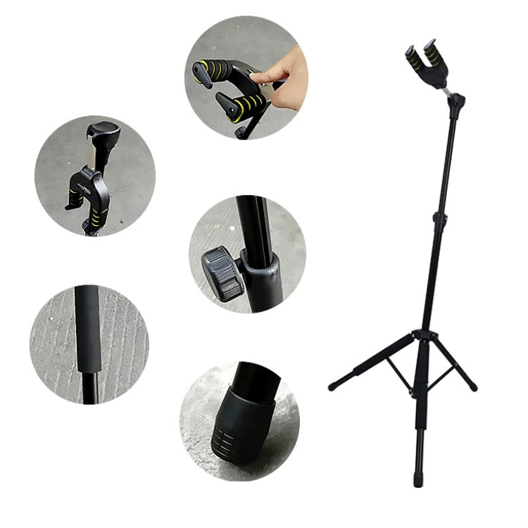 Gravity Self-locking Folding Vertical Pipa Bass Universal Guitar Stand, Self-locking