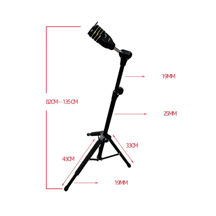 Gravity Self-locking Folding Vertical Pipa Bass Universal Guitar Stand, Self-locking