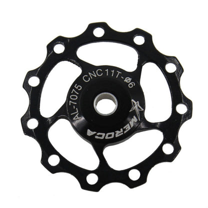 MEROCA Metal Bearings Mountain Bike Road Bike Rear Derailleur Guide Wheel 11T/13T Guide Wheel, 11T Black, 11T Red, 13T Red, 11T Blue, 13T Blue, 11T Purple, 13T Purple, 11T Silver, 13T Silver, 11T Electroplating Colorful, 13T Electroplating Colorful