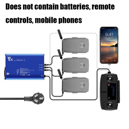 YX For DJI MAVIC 2  Aluminum Alloy Charger with Switch, US Plug