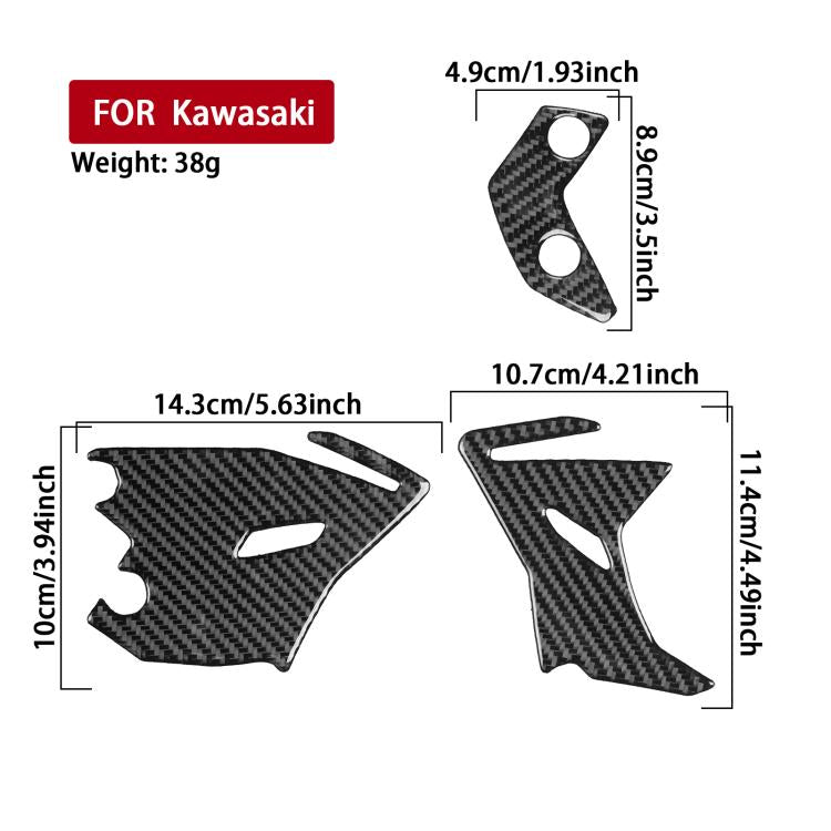For 2024-2025 Kawasaki Z650 3pcs /Set Footrest Decoration Stickers