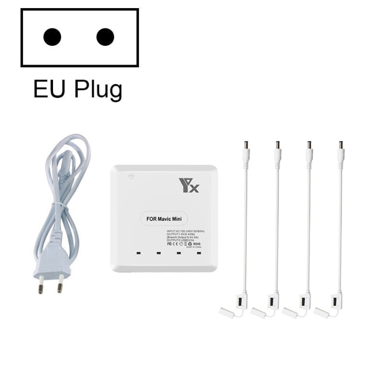 For DJI Mavic Mini Charger Battery USB 6 in 1 Hub Intelligent Battery Controller Charger, EU Plug, AU Plug