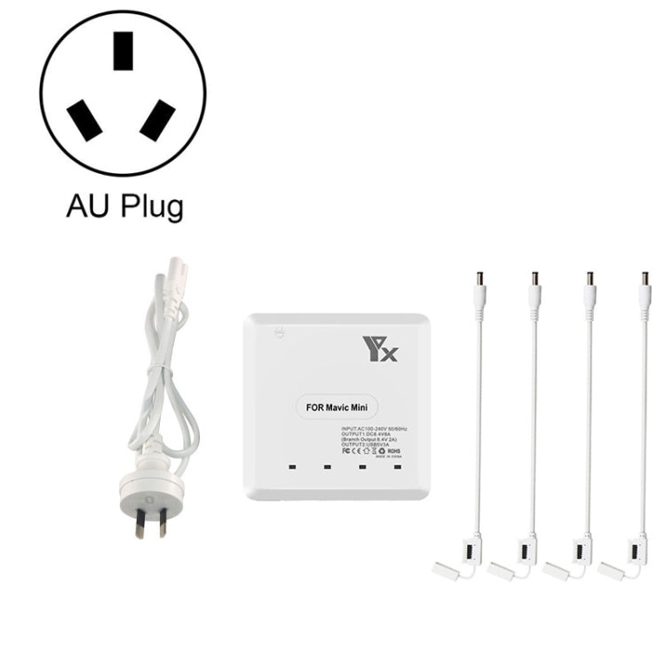 For DJI Mavic Mini Charger Battery USB 6 in 1 Hub Intelligent Battery Controller Charger, EU Plug, AU Plug