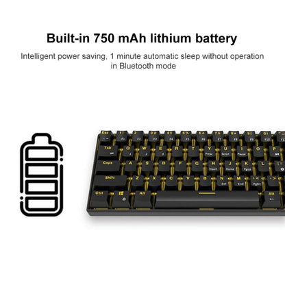 RK61 61 Keys Bluetooth / Wireless Dual Modes Tablet Mobile Gaming Mechanical Keyboard, Cable Length: 1.5m, Tea Shaft, Green Shaft, Red Shaft